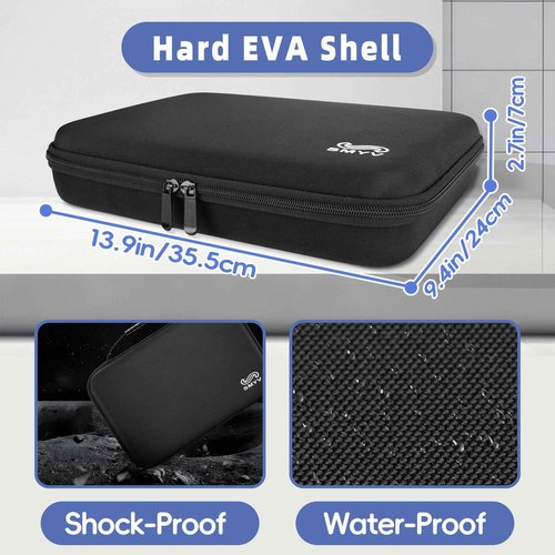SMYV Barber Bags for Clippers and Supplies, Sturdy Clipper Storage Case for Barber Accessories, Hair Trimmer Organizer for Men Razor Guard Grooming Kits (Case Only)