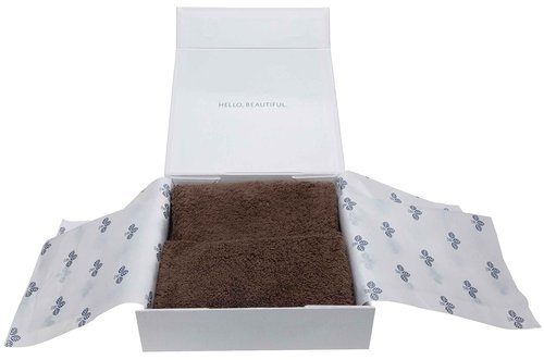 France Luxe Body French-Style Bath Mitt 2-Pack - Brown/Brown