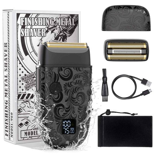 Bestauty Electric Foil Shaver for Men, Travel Razor with Enhanced Triple Head [Ultra-Close Shave], Wet & Dry Beard Shaver, Rechargeable and Cordless Bald Head Shaver, Gifts for Men Father's Day Gift