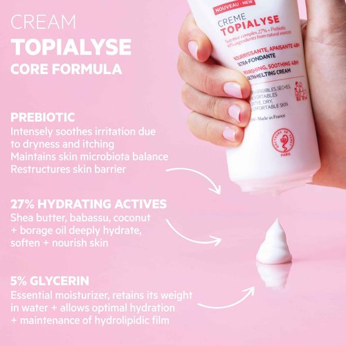 SVR Topialyse Cream With Shea Butter, Nourishing & Soothing Face & Body Cream For Dry Sensitive Skin. Moisturizer For Babies, Kids And Adults For Intense Hydration, 6.7 Fl.oz.