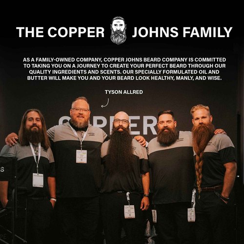 Copper Johns Beard Balm for Men –Strong Hold & Conditioning with Shea Butter, Jojoba Oil & Sea Minerals – Tames, Styles & Softens Beard –The Hunt-Unscented, 2oz