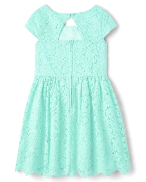 The Children's Place,Family Matching Dresses, Mommy and Me,Girls,Aqua Lace,10