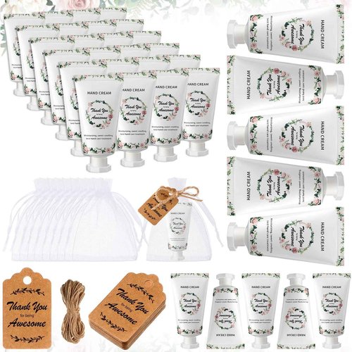Dansib 48 Sets Employee Appreciation Gifts Thank You Team Gifts Hand Mini Lotion Bulk Inspirational Travel Size Hand Cream for Christmas Stocking Stuffer Employee Coworker Team Staff Teacher(Classic)