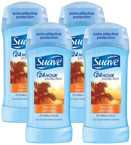 Suave Antiperspirant Deodorant, Tropical Paradise 2.6 Ounce (Pack of 4)