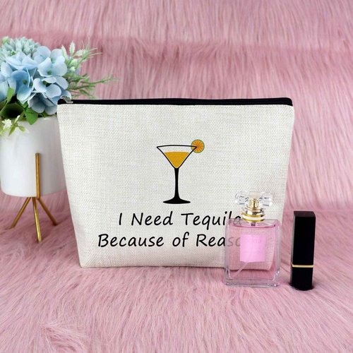 Tequila Gifts for Women Makeup bag for Women Tequila Lover Gift Ideas Cosmetic Bag Drinking Lovers Presents Funny Birthday Valentines Day Housewarming Presents for Best Friends Travel Cosmetic Pouch
