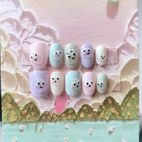 Dedyel Jelly Water Droplet Nail Art Stickers Cute Jelly Self-Adhesive Nail Stickers for Women Girls Kids Nail Art Decorations