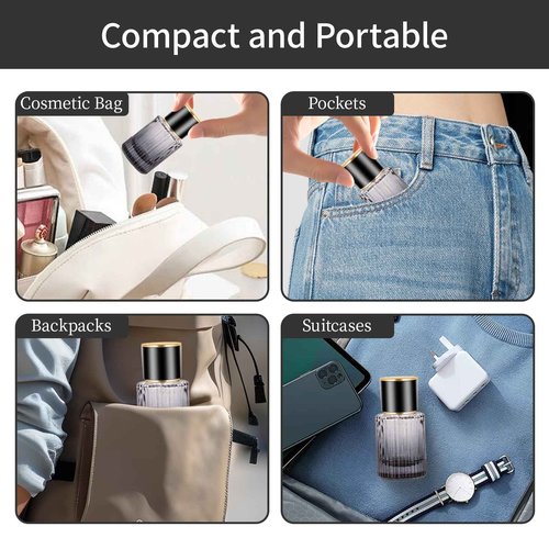 HXRYAGi Travel Vintage Perfume Bottle Empty, 4pcs 30ML High-quanlity Portable Perfume Atomizer with Funnel and Dropper, Fine Mist Leak-Proof Spray Atomizer Ideal for Perfume, Toner and Skin Care