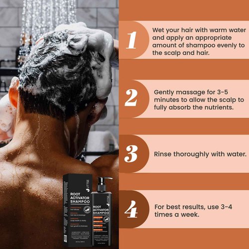 Root Activator Shampoo for Men: Hair Growth Shampoo for Hair Loss and Thinning Hair - 10.1 fl oz / 300 mL