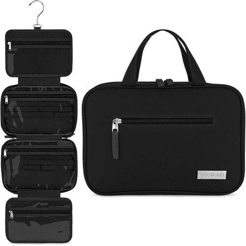 Eco Sun Hanging Travel Toiletry Bag — Designed in Hawaii — Water-resistant Travel Organizer for Bathroom Accessories