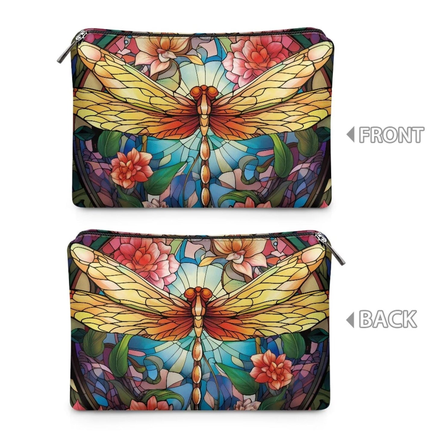 ELEDIZI Fantasy Dragonfly Makeup Bags for Women Travel Toiletry Bag for Women Carry On Waterproof Cosmetic Bags for Women Travel Makeup Brush Holder Bag Zipper Skincare Bags for Women Birthday Gifts