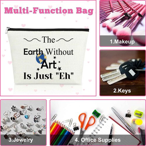 Art Lovers Gifts Makeup Bag Art Teacher Appreciation Gifts Artist Gift for Women Art Student Graduation Gifts Art Cosmetic Bag Funny Birthday Christmas Gifts Art Gifts for Women Travel Cosmetic Pouch