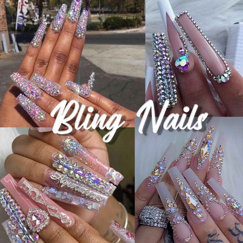 3D Nail Gems and Rhinestones Glitter Ab Flatback Rhinestones Metal Cross Heart Nail Star Gothic Nail Charms with Pickup Pen Tweezers