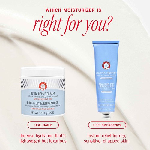 First Aid Beauty - Ultra Repair Cream, Intense Hydration Whipped Colloidal Oatmeal, Clinically Proven to Strengthen Skin Barrier in 7 Days & Helps Relieve Eczema, Luxury Moisturizer, 6 oz + Bonus, 2ct