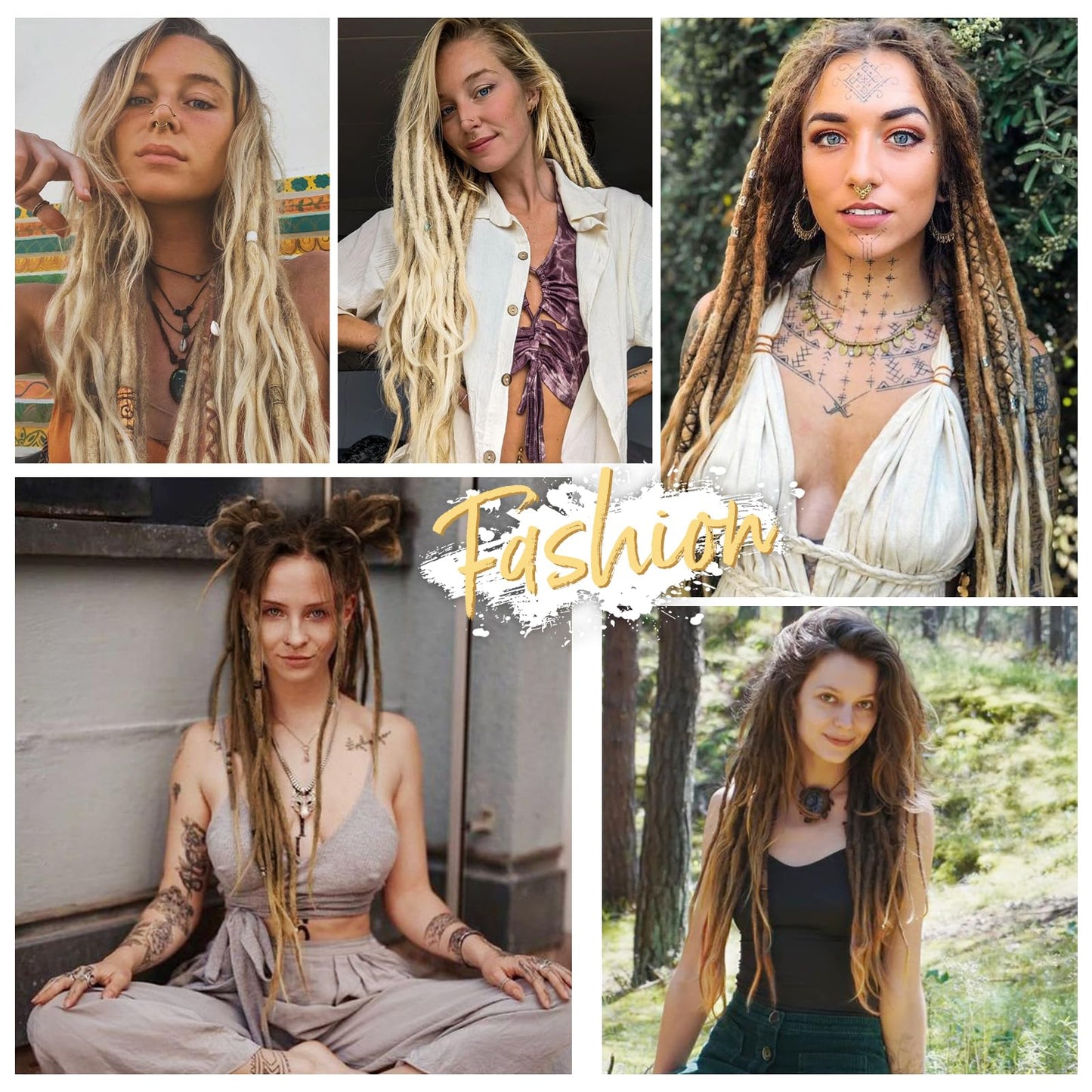 Long Dreadlock Extenisons 36 Inch 10 Strands 100% Handmade Synthetic Dreadlocks Ombre Reggae Loc Extensions Crochet Braid in Dreadlock Extensions Dreads Extensions for Women/Men(MT1B/27)