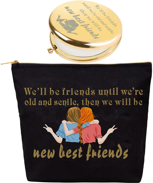 VeryMerryMakering We'll be Friends, New Best Friends Makeup Bag, Good Friend Gifts for Women, We Will be Friends Until We are Old, Well be Friends Cosmetic Bag, Birthday Gifts for Friends Female