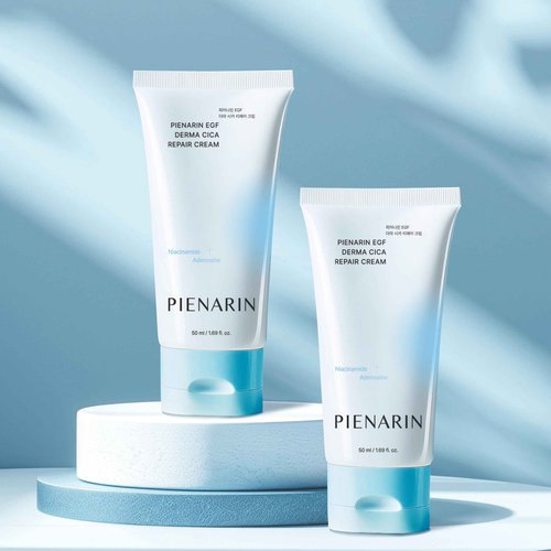 PIENARIN EGF Derma Cica Repair Cream, EGF Facial Moisturizer for Sensitive Skin, Redness & Barrier Repair | Korean Facial Moisturizer for Dry, Irritated Skin (1.69oz / 50ml)