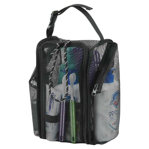 Cosmos Mesh Shower Caddy Toiletry Organizer Hanging Shower Tote Bag, Quick Dry Shower Organizer Portable Bath Bag with Durable Zippers & Side Pockets for Travel, Gym, Swimming, Beach and Camp