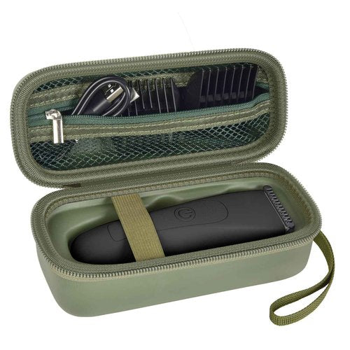 PAIYULE Case for MANSPOT for Meridian Body Hair Trimmer for Men, Electric Beard Shaver Storage Holder for LADYSPOT Pubic Razor and Extra Blade Heads- Box Only (Green)