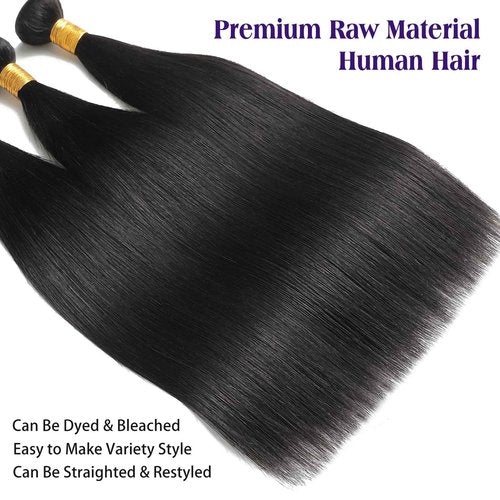 12A Straight Bundles Human Hair 20 Inch Brazilian Virgin Hair Single Human Hair Bundles Soft Glossy Sew In Hair Extensions For Black Woman