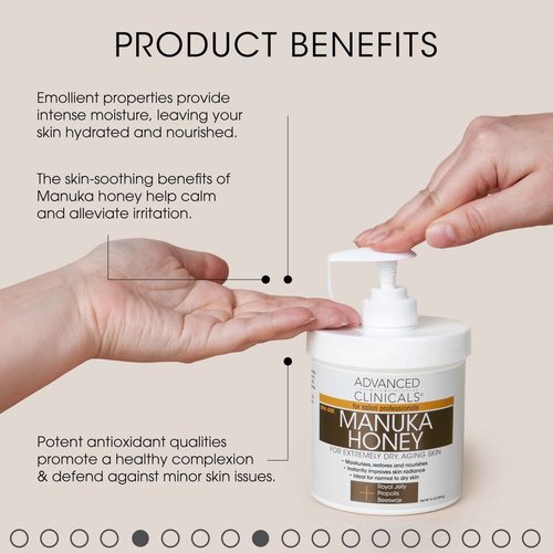 Advanced Clinicals Manuka Honey Hydrating Cream + Vitamin C Brightening Body Oil Set