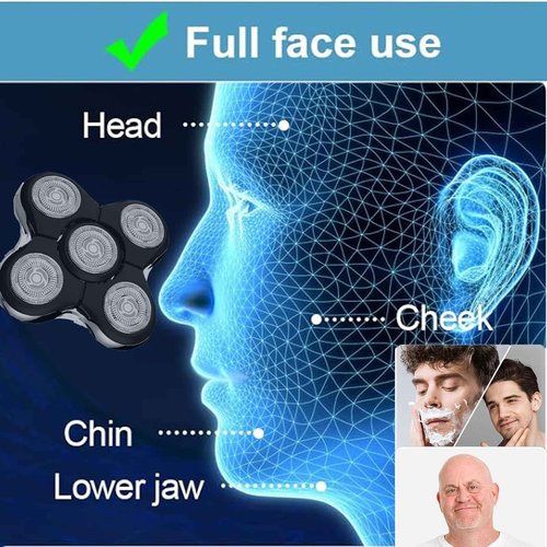 Wasailife Pro Head Shaver Replacement Blades Compatible with Remington Balder Pro Head Shaver Model XR7000,Precision Electric Shaving for Bald Men (2pack)