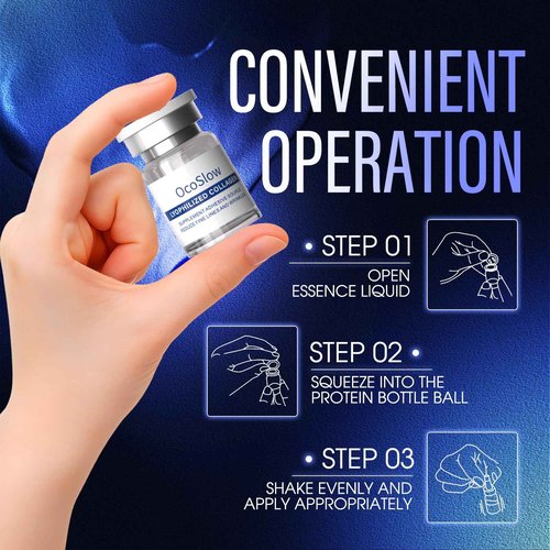 Freeze Dried Collagen for Face, Anti-Wrinkle Freeze Dried Nano Silk Collagen, Stem Cell Serum, Instant Face and Eye Lift (1set)
