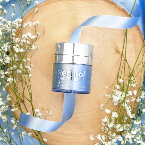 Passport to Organics Retinol 2.5% High Potency Face Cream - Anti-Aging Cream - Organic Moisturizing Cream with Vitamin C, Hyaluronic Acid & Essential Oils - Retinol Moisturizer for Dry Skin - 1.7oz