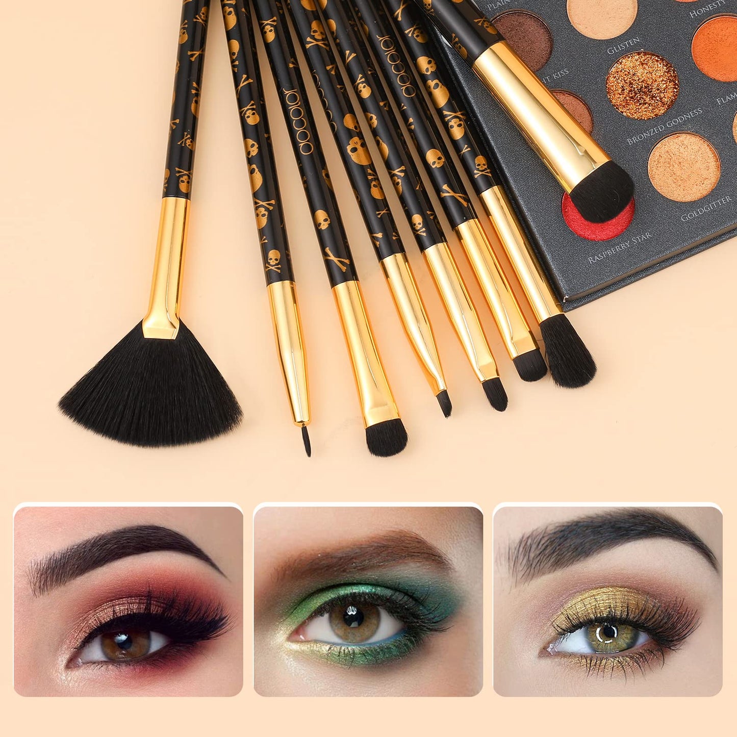 Docolor Makeup Brush Set Professional 12Pcs Goth Makeup Brushes Premium Synthetic Powder Foundation Contour Blush Concealer Eye Shadow Blending Liner Make Up Brush Kit