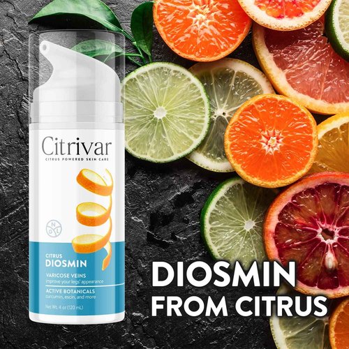 NGL Citrivar Leg Cream - Soothing Mint Tonifier with Diosmin, Butcher's Broom, Aescin, Rutin, Curcumin - 120 mL