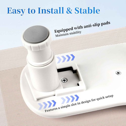 Big Adjustable Nail Arm Rest for Nails Tech with Rotating Phone Holder, U-Shaped Manicure Hand Rest, PU Leather Hand Stand with Pad for Nail Salon, Nail Tech, and DIY(White)