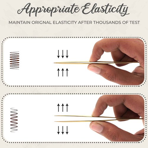 Obiko Eyelash Extension Tweezers Set 2 Piece Golden Straight And Curved Lash Tweezer Set For Women,Ideal For Precise Application And Correction