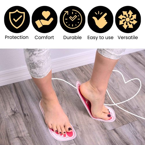 60Pairs(120Feets) Disposable Stick Spray Tanning Feet Pads Perfect for preventing spray tan solution,Deluxe & Hygienic Spray Tan Feet Pads-Ideal for Salons and Spas or Home,Easy to Apply
