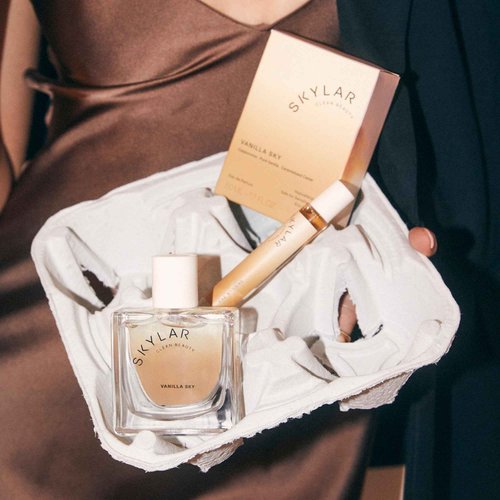 Skylar Vanilla Sky Eau de Parfum -Hypoallergenic & Clean Perfume for Women & Men, Vegan & Safe for Sensitive Skin-Notes of Cappuccino, Vanilla & Caramelized Cedar - 10mL /0.33 Fl oz