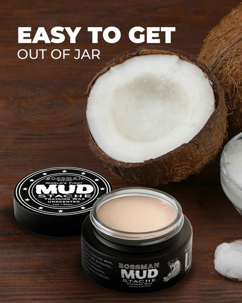 Bossman Jelly Beard Oil 4 oz + Mustache Wax for Men 1 oz Bundle | Natural, Organic, and Easy-to-Apply Styling Products – Made in the USA