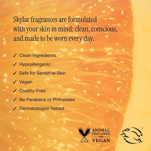 Skylar Capri Summer Eau de Parfum - Hypoallergenic & Clean Perfume for Women & Men, Vegan & Safe for Sensitive Skin - Fruity Citrus Perfume, Bergamot, Neroli & Blood Orange - 10mL /0.33 Fl oz