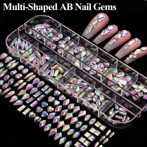 8 Boxes Nail Charms and Gems for Manicure, Flat Pearls Nail Flowers Nail Rhinestones and Charms for Nail Art, Colorful Pearl Nail Charm Nail Bows Multi Shapes Flatback Nail Design Kit Nail Accessories
