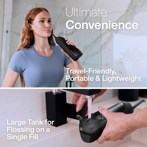 Aquasonic Icon Toothbrush & Water Flosser Bundle (Onyx)