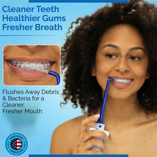 Oral Irrigator Shower Dental Care System | Advanced Shower Water Flosser for Healthy Gums and Teeth | Shower Flosser | Dental Water Flosser for Superior Dental Hygiene at Home | Made in U.S.A.