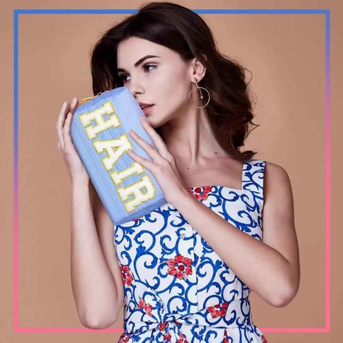 SEAMOON Pink Cosmetic Bags - 2 Pcs Corduroy Chenille Pink Letter Bag, Make Up Bag for Teens & Women, Ideal for Travel & Gifts