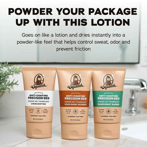 Dr. Squatch Precision Deo Dry Lotion - No Mess Body Powder Lotion for Men - Made With Natural Ingredients - 2 Pack Wood Barrel Bourbon