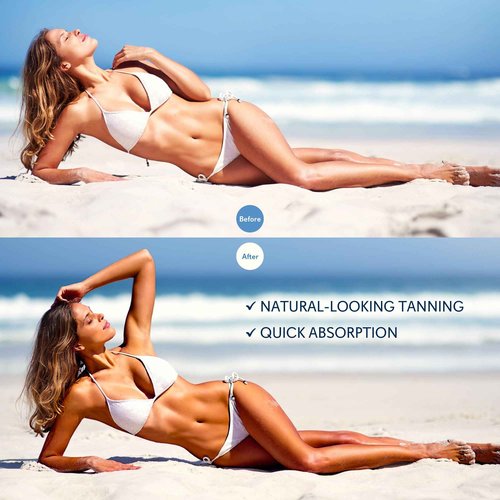 Glossiva Self Tanning Drops - Sunless Tan for a Sun-Kissed Bronze - Beauty Skin Self Tanner - Gradual Glow for Face and Body - Long-Lasting for a Week, 1.01 Fl Oz