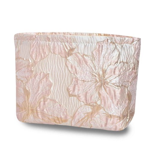KeYaMee Makeup Bag Travel Cosmetic Bags for Purse Women Organizer Pouch Toiletry Bags with Zipper Large Capacity 035pinkflower