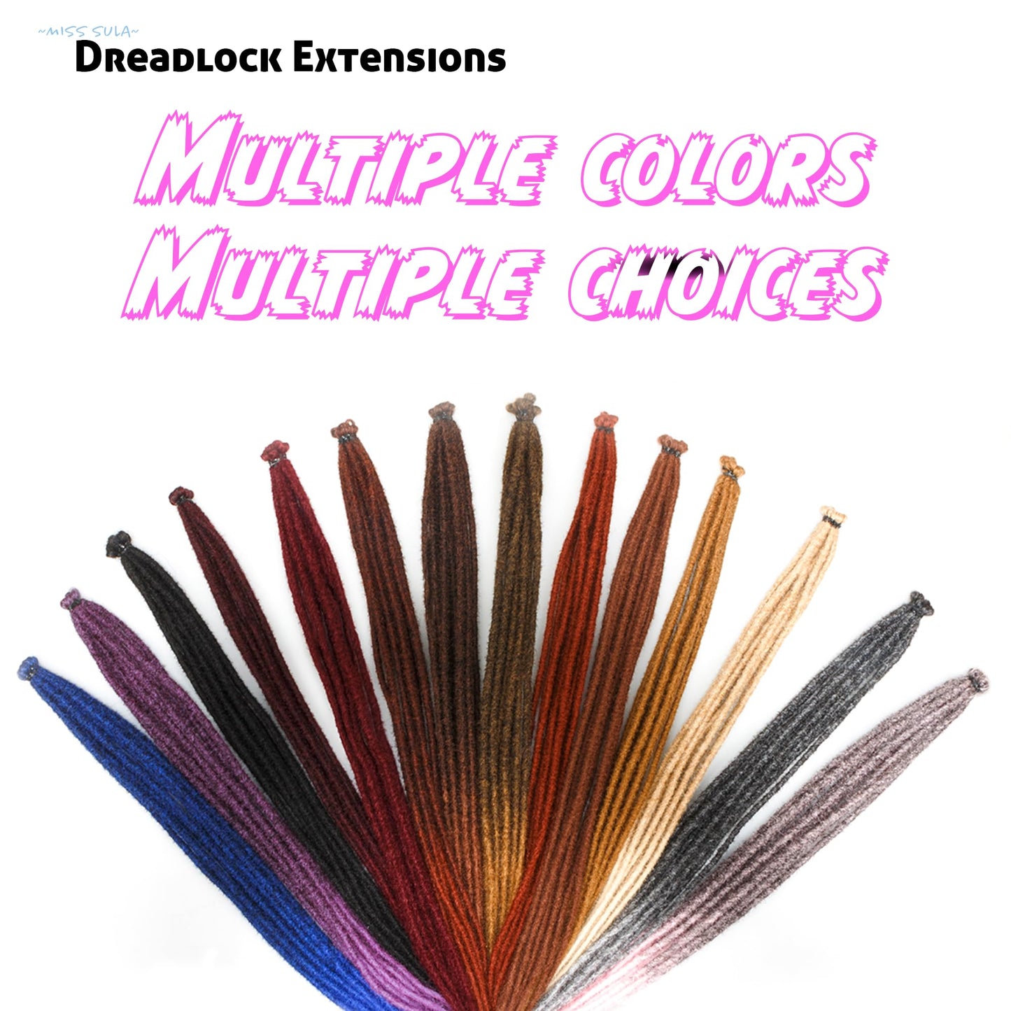 24 Inch Dreadlock Extensions 0.6 cm Width 20 Strands-Burgundy.Soft Hippie SE Dreads Synthetic Loc Extensions for Women and Men(24"-2 Packs,Bug#)