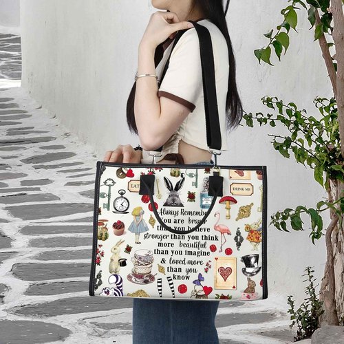 LEVLO Alice Movie Cosmetic Bag Alice Fairy Tale Fans Gift Alice You Are Braver Stronger Smarter Than You Think Merch (Alice LT)