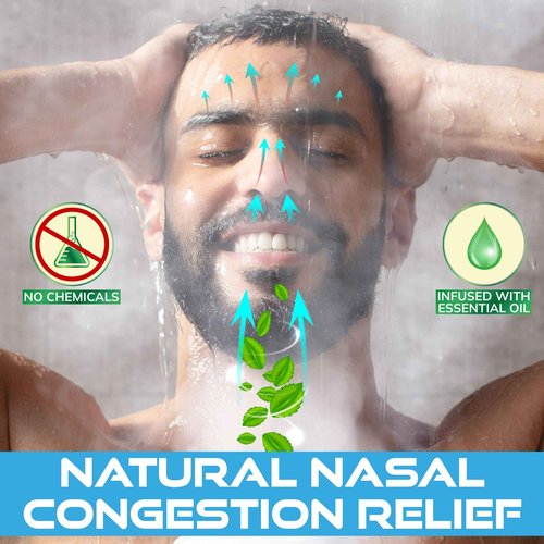 Shower Steamers for Men 15 Pack Fresh Mint Aromatherapy Shower Steamers, Strong Scent, Long Lasting, Premium Essential Oils, Gift Box for Men Relaxation and Sinus Relief