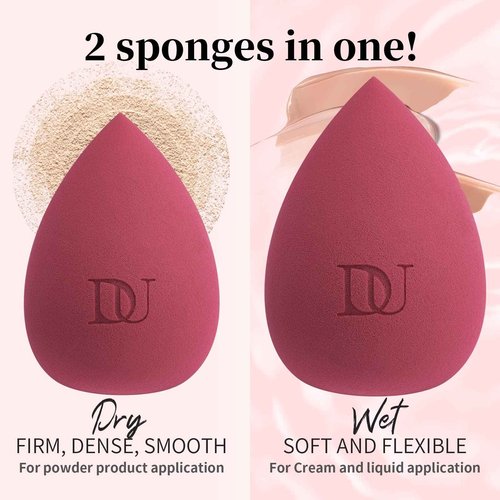 DUcare Makeup Brushes Set 17 Pcs with Brush Cleaning Mat and Makeup Sponge Professional Face Powder Eye Shadow Powder Liquid Cream Kit Gift Box