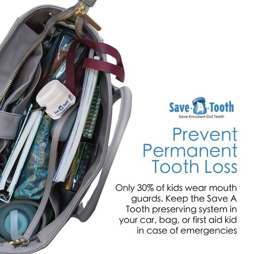 Save-A-Tooth Preservation Kit - Prevent Permanent Tooth Loss, Save Knocked Out Teeth for up to 24 Hours - Tooth Saver Made in The USA by SmartPractice - Keep for a Tooth Emergency - 2 Pack