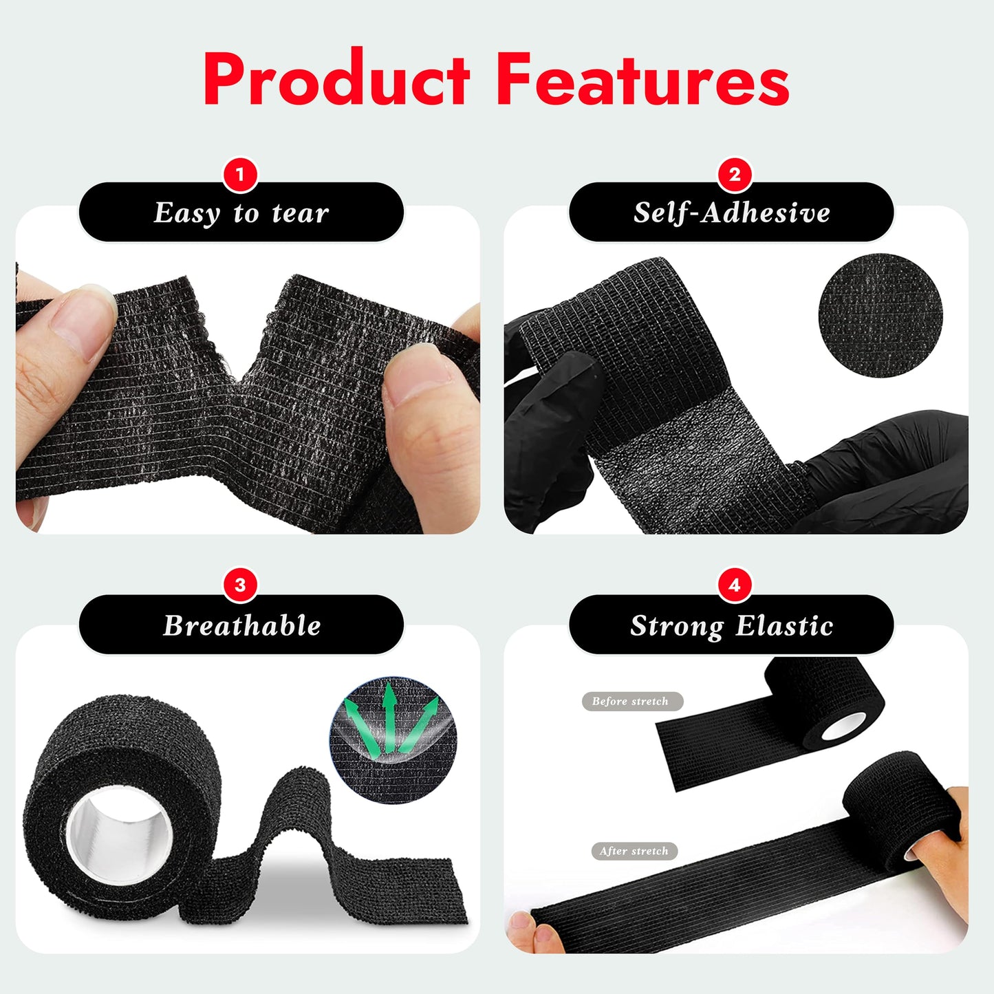 SOTICA Tattoo Pen Covers with Grip Tape and Roud Liners - 200pcs Tattoo Machine Covers Black Tattoo Gun Wrap with 4pcs Tattoo Grip Wrap and 20pcs RL 10pcs 1203 RL with 10pcs 1205RL Tattoo Practice Kit