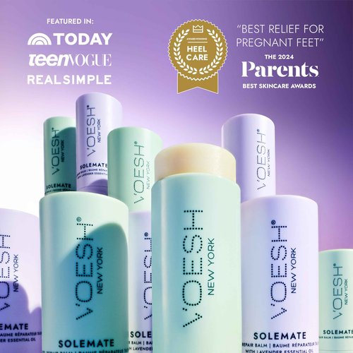 VOESH Heel Repair Duo, Solemate Heel Repair Balm & Moisturizing Heel Socks, Cracked Heel Stick Balm, Foot Care for Men & Women, at-Home Foot Care, K-Beauty Korean Skincare - Lavender
