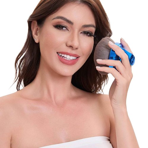 Super Large Body Makeup Brush For Self Tanner, Leg Makeup, Bronzer Blend,112mm Oval-Headed Body Kabuki Brush With Ergonomic Grip Provides More Even Application, Face& Back Makeup Brush, Wet&Dry Use